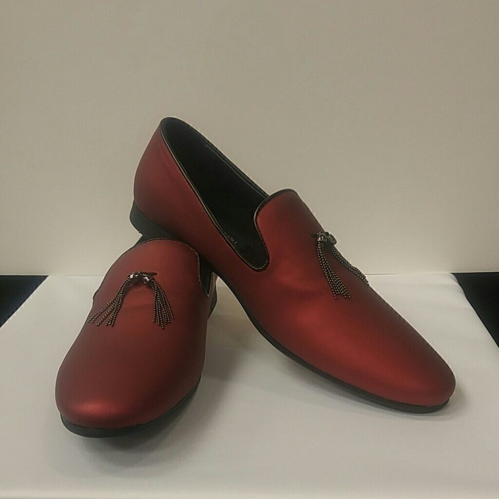 MEN'S9 GIORGIO BRUTINI RED LOAFER WITH CHAIN.9D